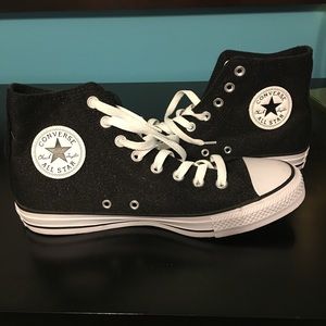 🛍NWOT🛍 Converse Black Silver Knit All Stars // 9